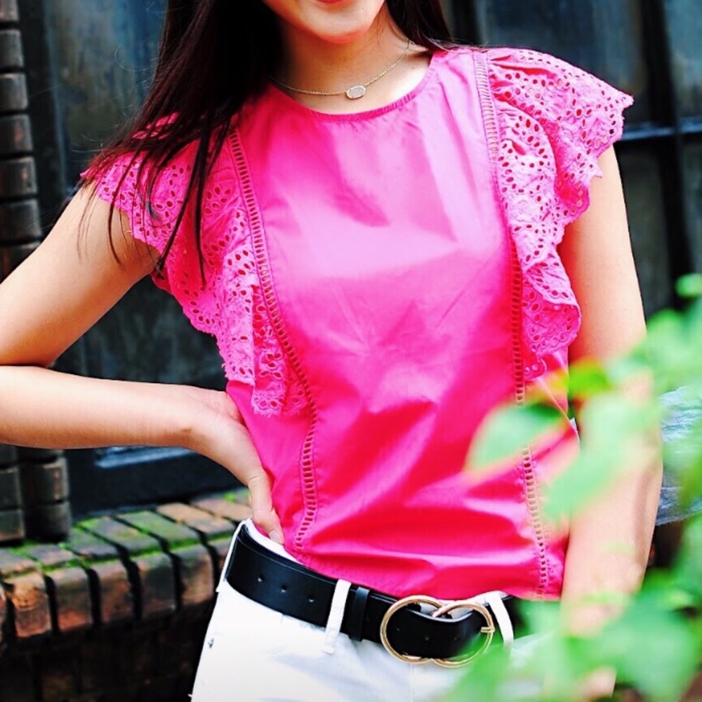 Hot pink blouse